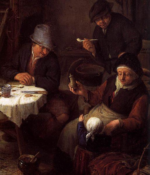 Adriaen van ostade Peasant Family in a Cottage Interior Germany oil painting art